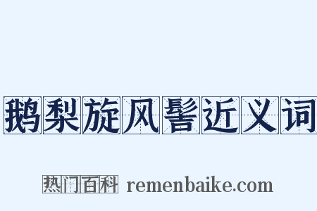 鹅梨旋风髻近义词是什么意思的图片